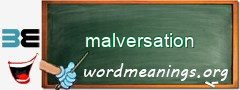 WordMeaning blackboard for malversation